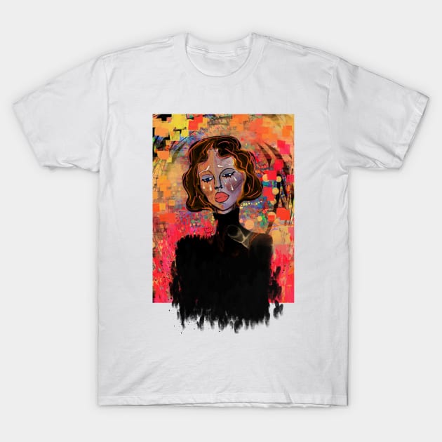 Abstract lady portrait T-Shirt by Colormyline by Denis Senyol